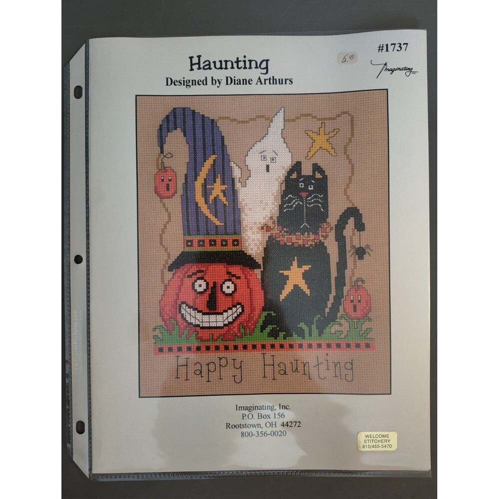 IMAGINATING Haunting Cross Stitch Pattern #1737 Diane Arthurs Halloween Folk Art